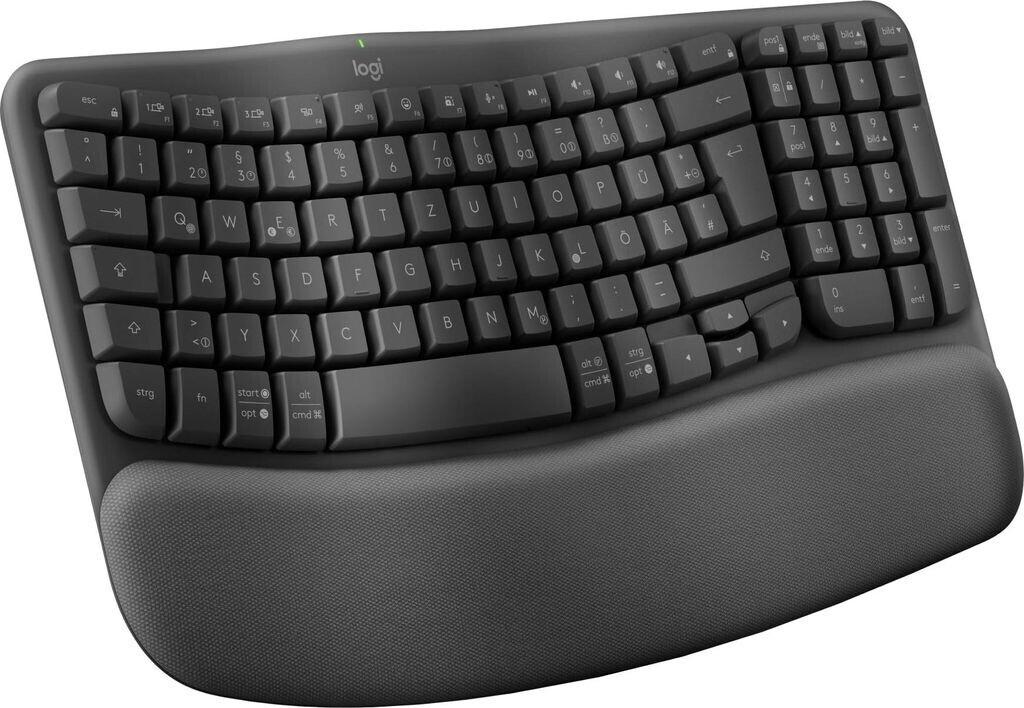 Logitech Wave Keys Ergonomische Tastatur Kabellos Bluetooth Grafit QWERTZ
