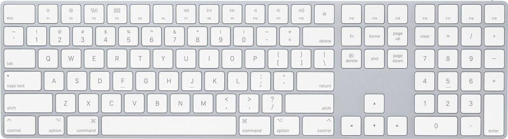 Apple Magic Keyboard mit Ziffernblock QWERTY Silber Tastatur MQ052Z/A